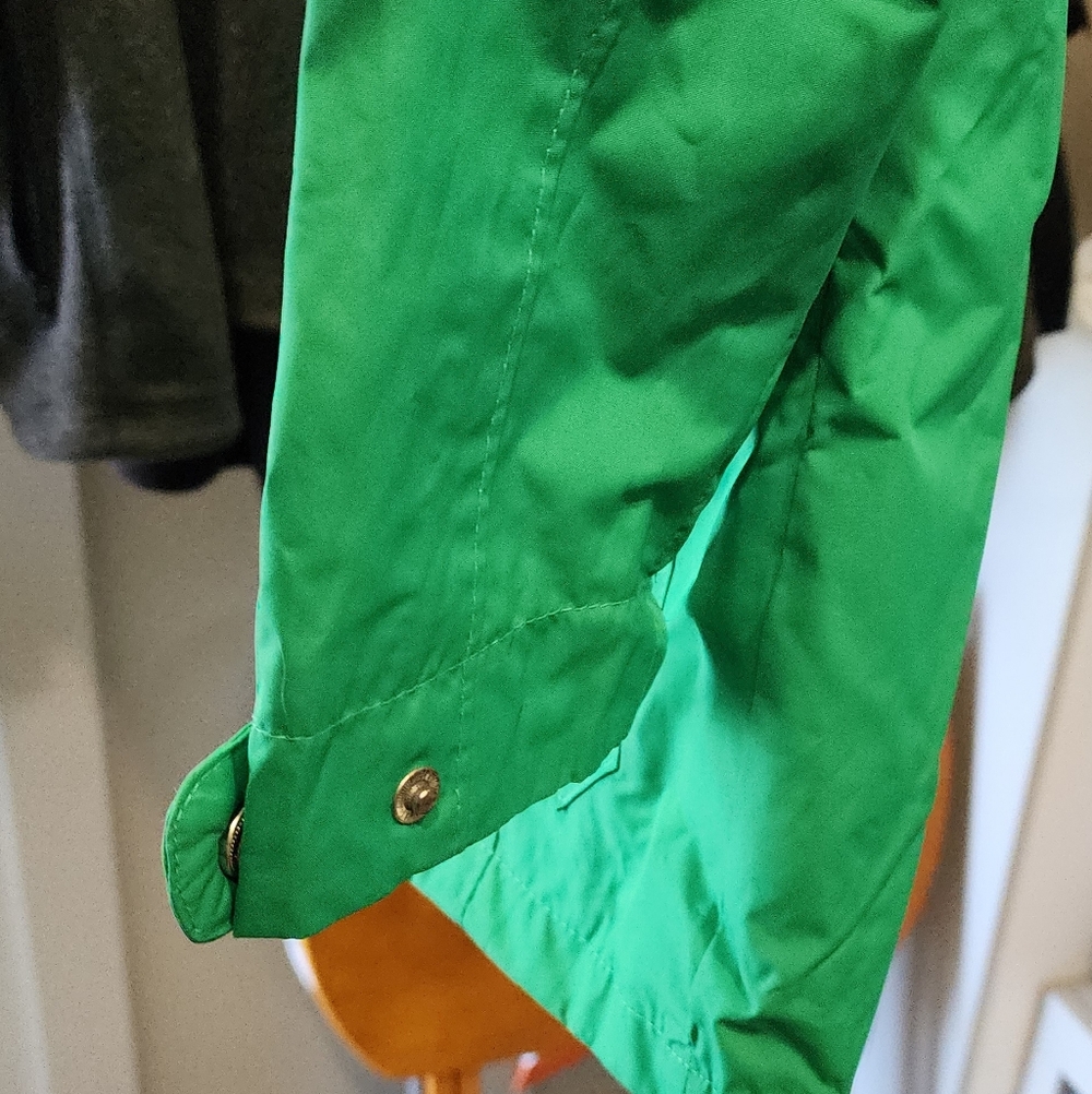 Green Hooded Women's Rain Jacket - Picture 4 of 11